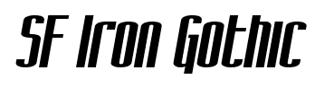SF Iron Gothic font
